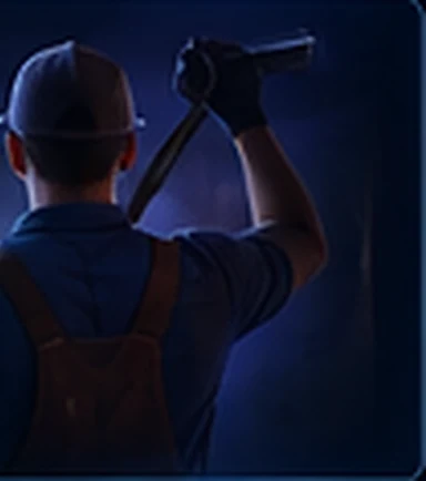 A professional seen from behind, confidently continuing the work.